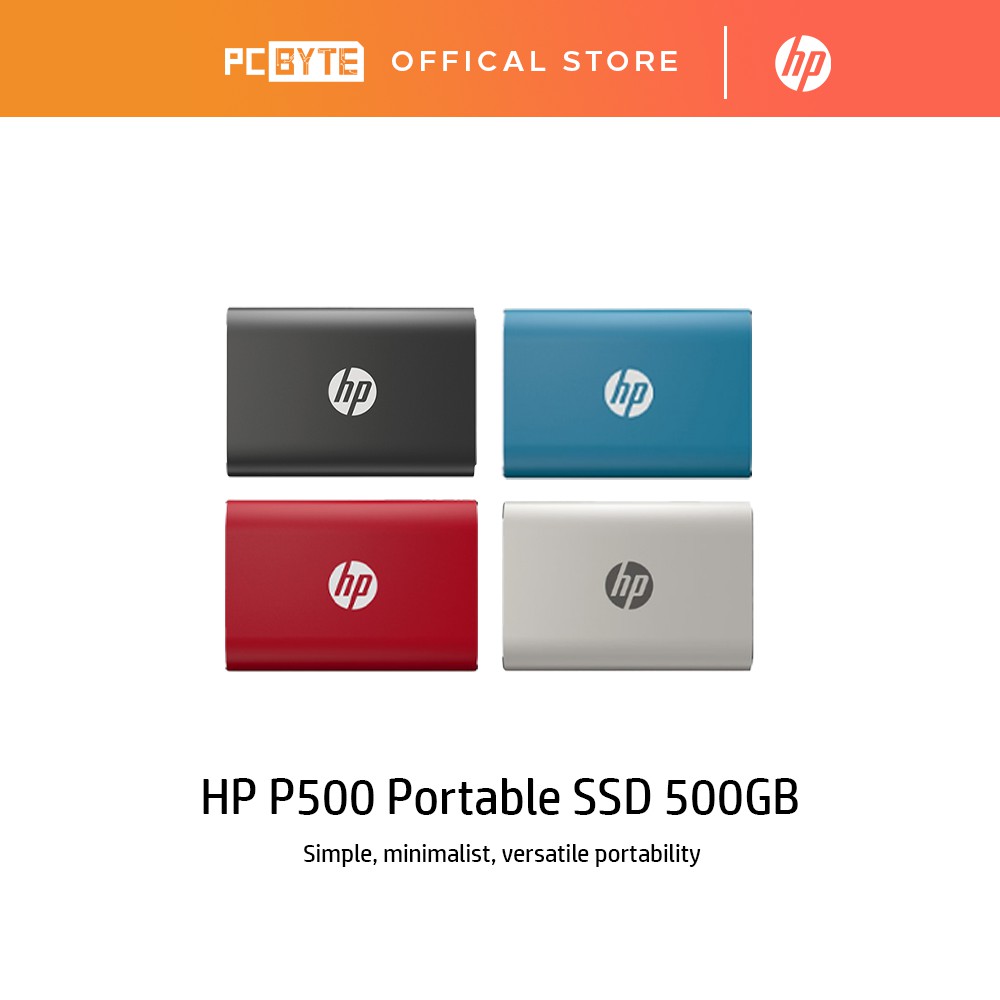 HP Portable SSD P500 - Black/Red/Blue/Silver (500GB) | Shopee Malaysia