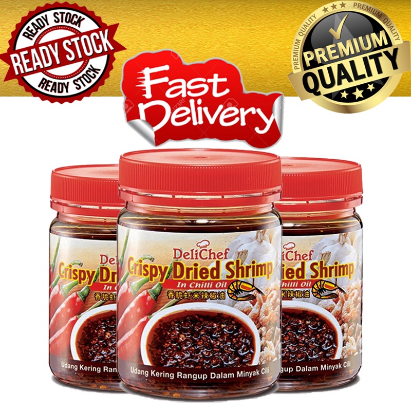Deli Chef Crispy Dried Shrimp In Chilli Oil 240g Halal Product Udang