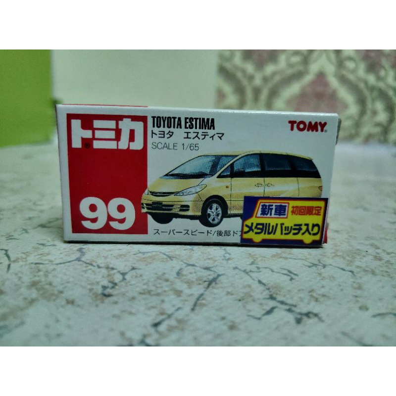 No.99 Tomica Toyota Estima Tomy Red Label With Sticker & Metal Batch ...
