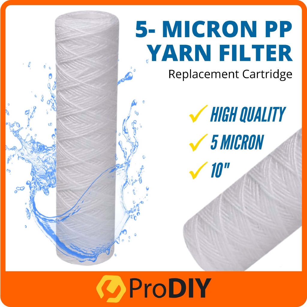 10Inch Water Filter Purifier 5 Micron PP Yarn Filter Polypropylene Yarn