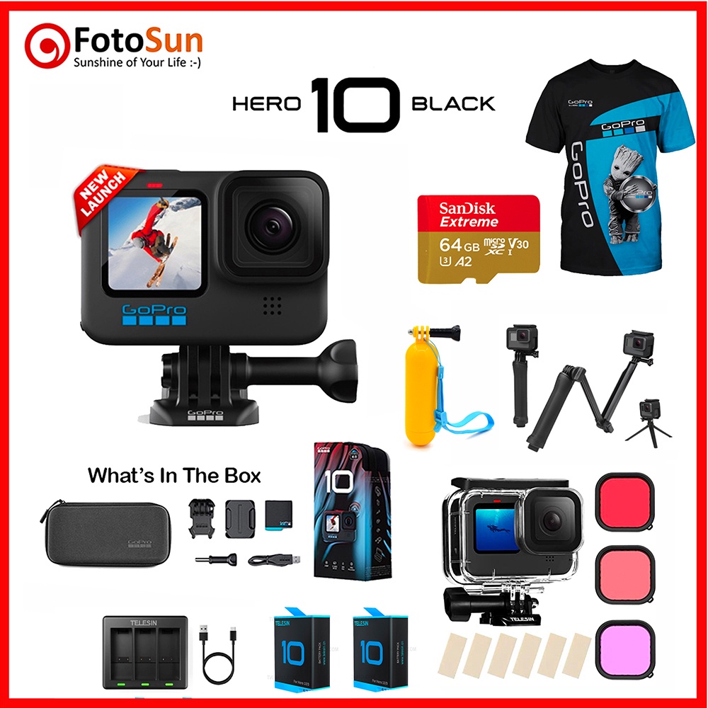 【美品】GoPro HERO10 Black スターターキット Amazon | 【FWバージョン日本国内正規品】GoPro HERO10 Black