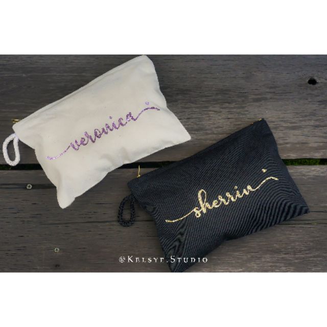 Customized pouch with discount name