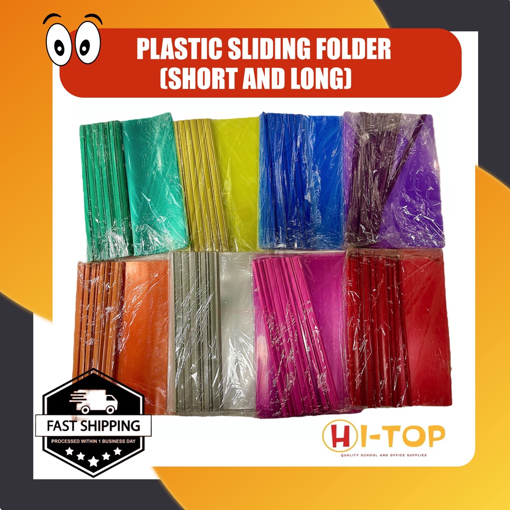 Sliding Folder Plastic with Slide l Long & Short l Plastic Folder with ...