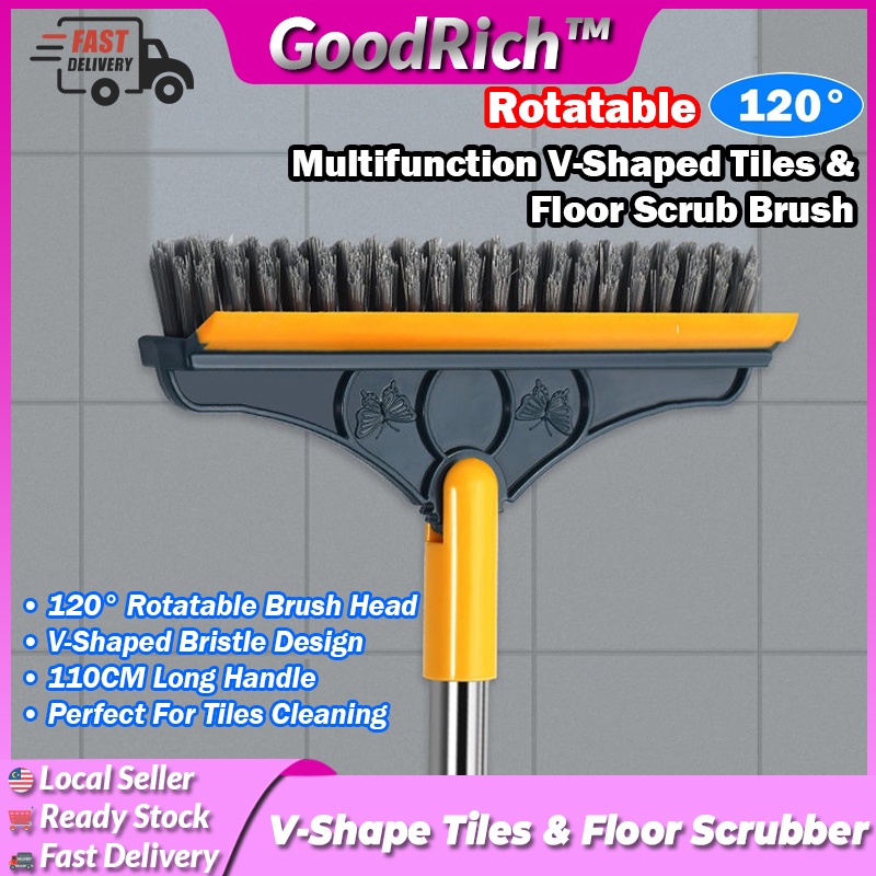 Multifunctional Crevice Cleaning Brush V-shape Head Hard Soft