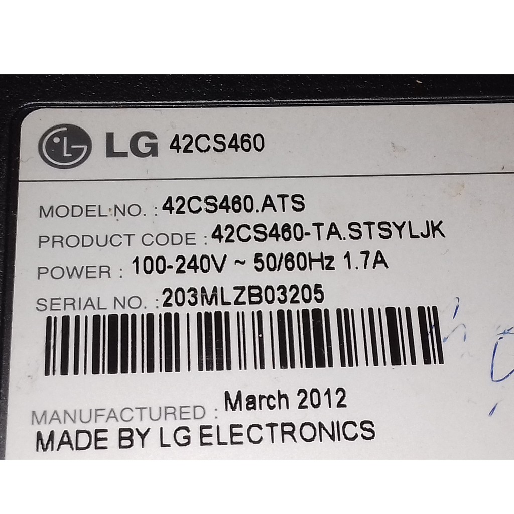 (EAX64648001=EAX61124201) EAX64437505 LG 42CS460.ATS 42 INCI LCD TV