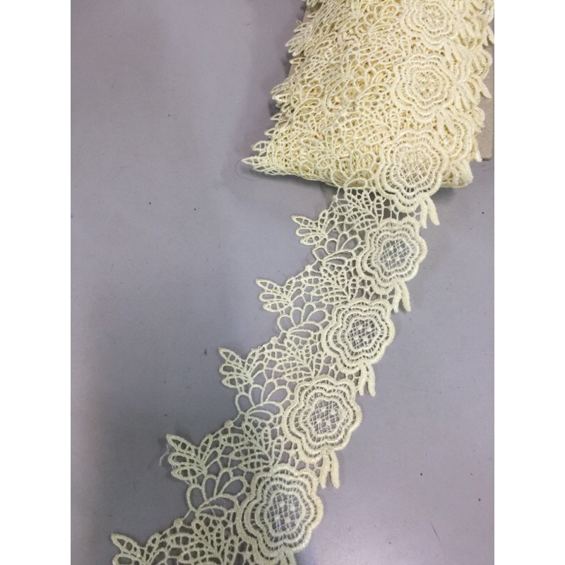 Lace Renda baju corak bunga hanya cream 50cm | Shopee Malaysia