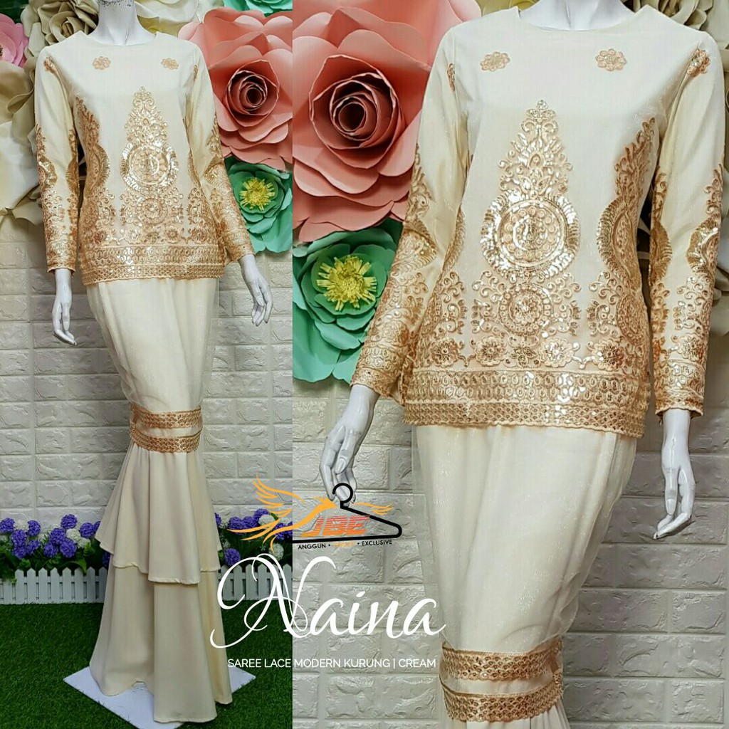 SALES NAINA SAREE LACE MODERN KURUNG S M L XL updated 12 11 2019 Shopee Malaysia