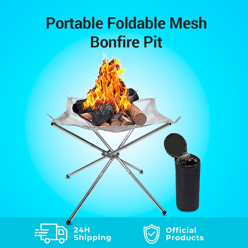 Portable Fire Pit camp fire pit Stainless Steel MeshREADY STOCK