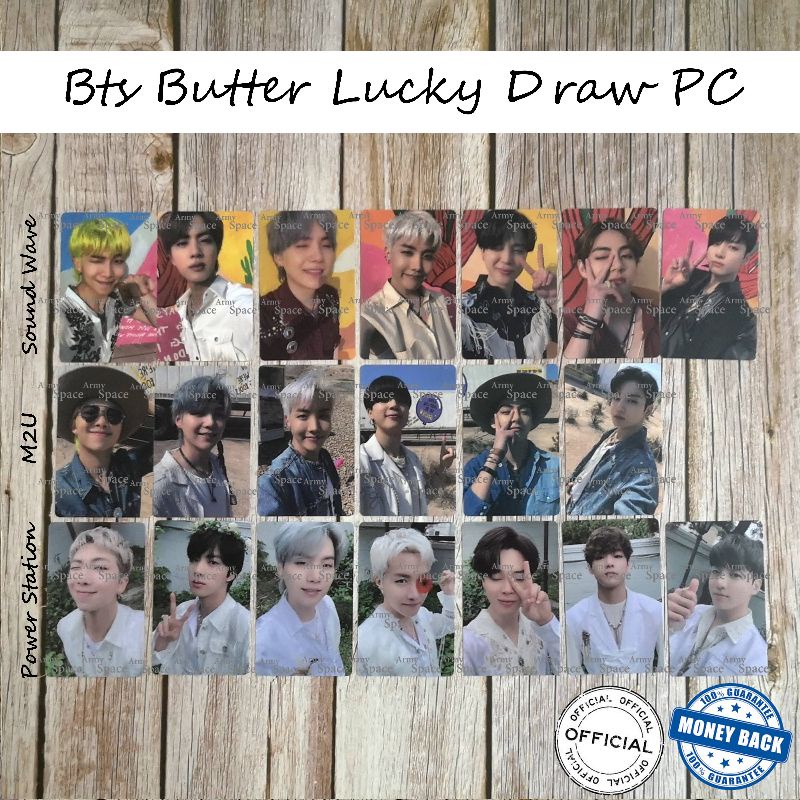 [READYSTOCK] OFFICIAL BTS BUTTER LUCKY DRAW PC PHOTOCARD (SOUNDWAVE M2U