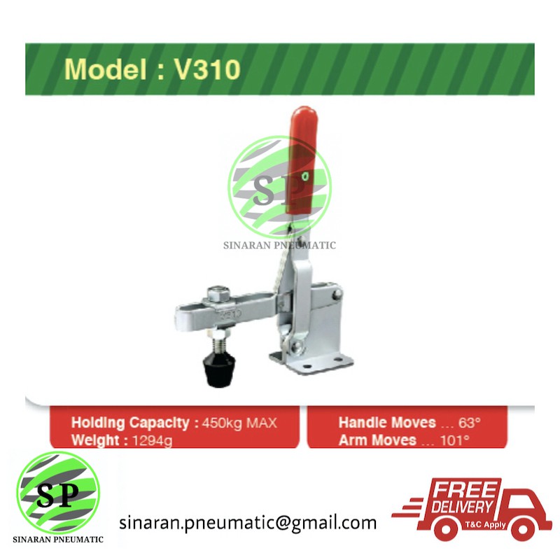 JS Vertical Handle Type Toggle Clamp V310 Series Maximum Holding ...