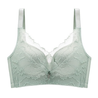 Female lace bra plus size 32AB-40C wireless lingerie comfortable