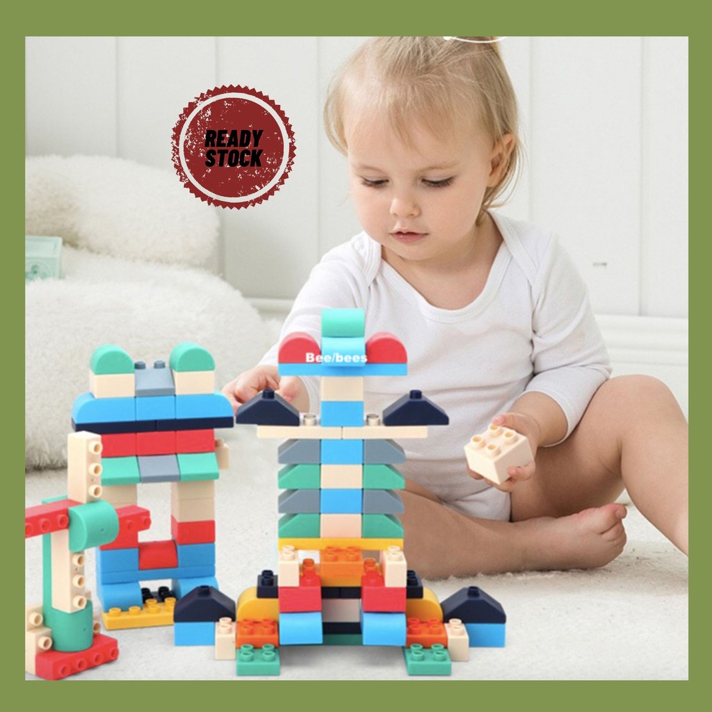 Soft Building Blocks Baby Toys Cognitive Development Educational Blocks Interactive Sensory Chew
