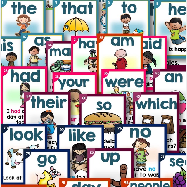 Printable Sight words sentence 500 flash cards | Shopee Malaysia