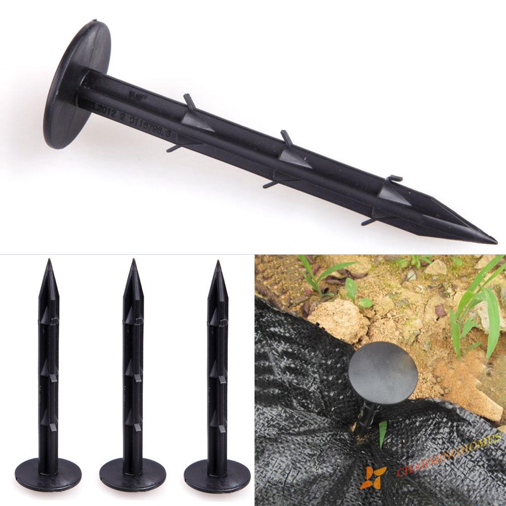 10 Pcs Black Plastic Mulch Film Mulching Nail Gardening Fixing Tools ...