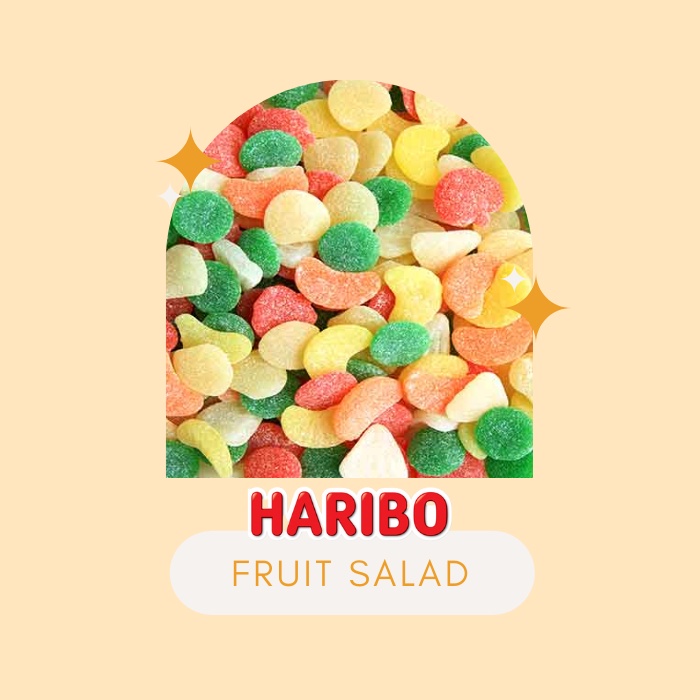Haribo Fruit Salad +90g Repack Gummy Candy (HALAL) Shopee Malaysia