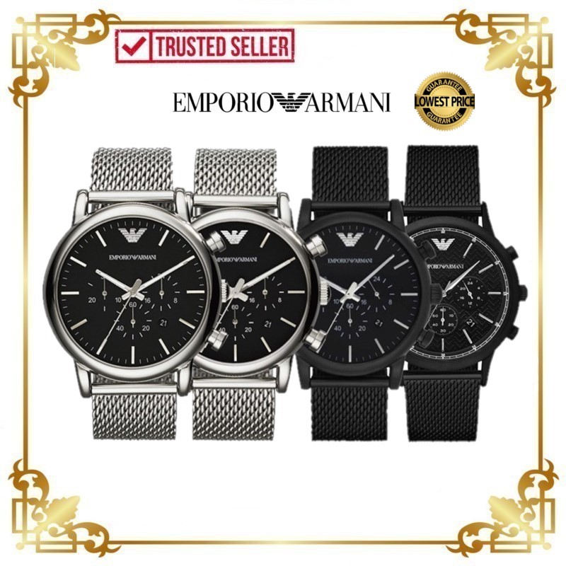 Authentic] Emporio Armani Classic Chronograph Watch AR1808 AR1811 AR1968  AR2498 Men Watches | Shopee Malaysia