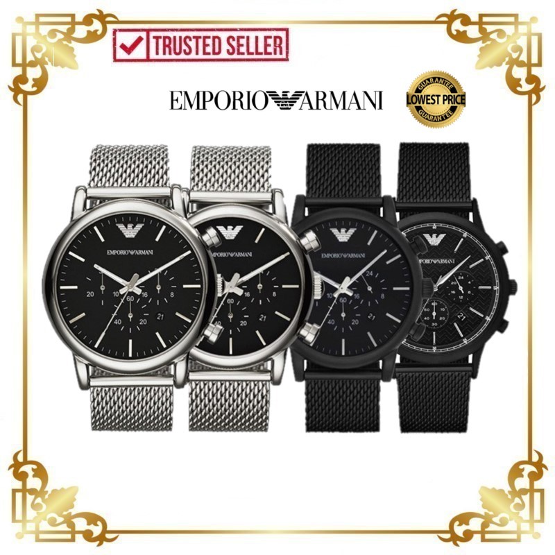 Authentic] Emporio Armani AR1811 Classic Watch AR2498 Shopee Men AR1968 Malaysia AR1808 Chronograph Watches 