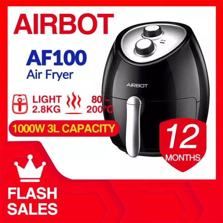 Airbot Air Fryer AF100 Oil Free Single Pod NonStick Teflon Timer