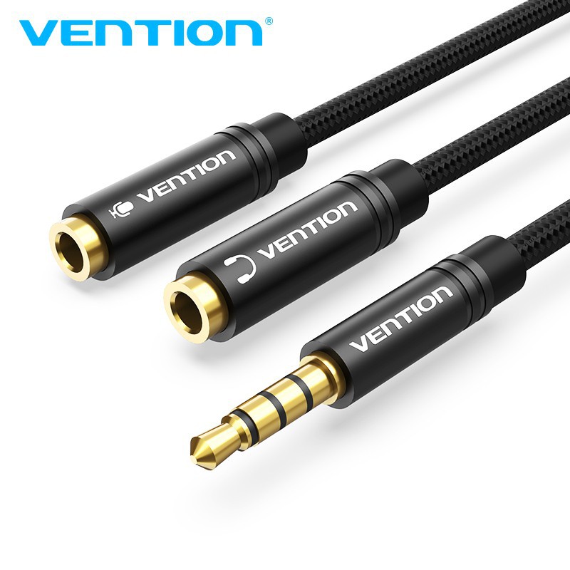 Vention 3.5mm Audio Splitter to mic speaker AUX Cable 3.5 Jack Male to ...