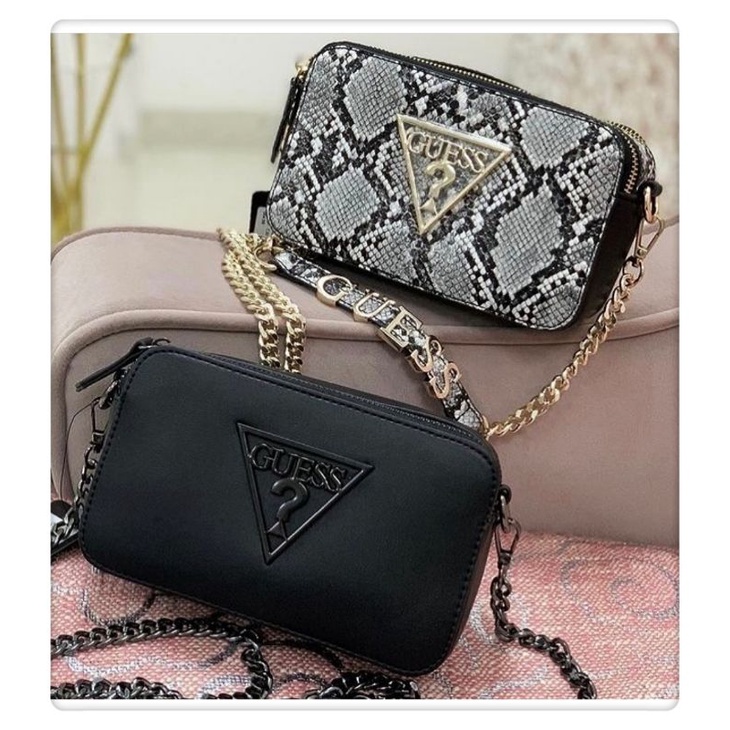 Ready Stock Guess Factory Women Camera Bag Sling Bag Shoulder Bag Crossbody Bag Chain Bag Beg