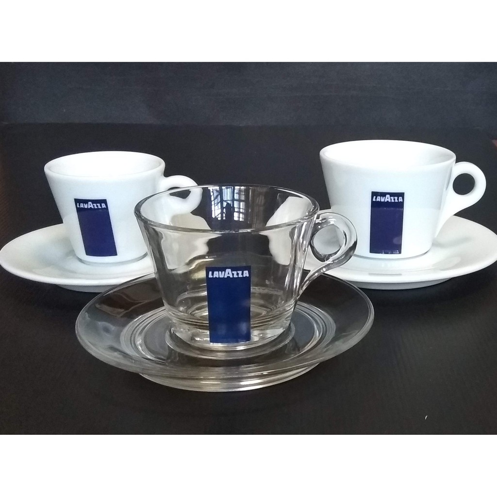 Lavazza Logo Espresso Cup and Saucer Set