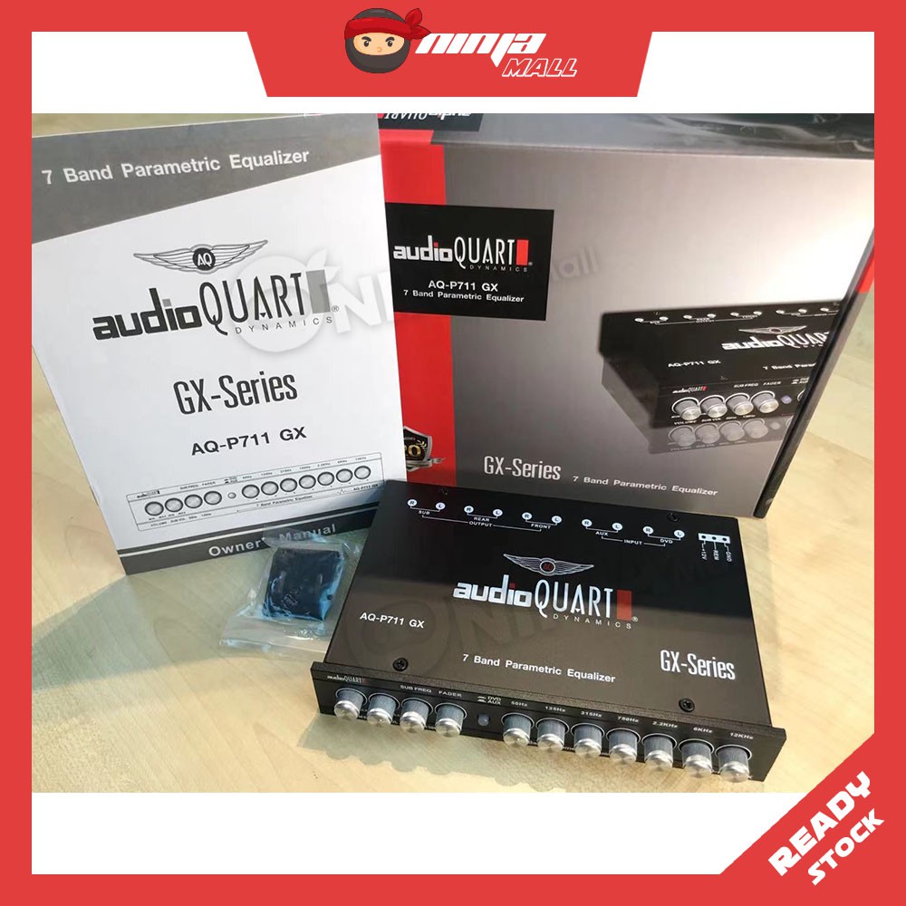AUDIO QUART PREAMP AQ-P711GX 7 BAND CAR PARAMETRIC EQUALIZER (READY