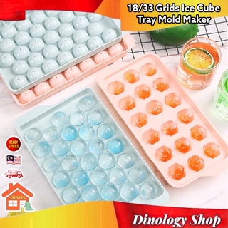 1pc Large 4.5cm Round Ice Cube Mold With Lid, 6 Holes Silicone Whiskey Ice  Ball Mold, Ice Cube Tray, Easy Release, For Cocktails And Whiskey