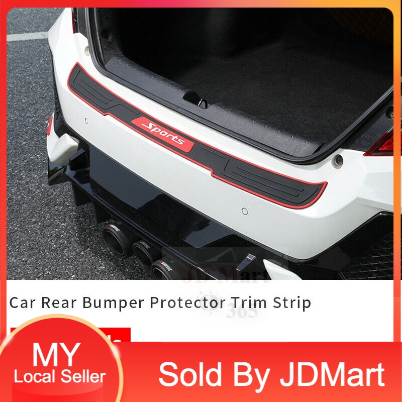 [Ready Stocks] Car Bumper Trunk Rubber Cover "Sports" Rear Trim Strip