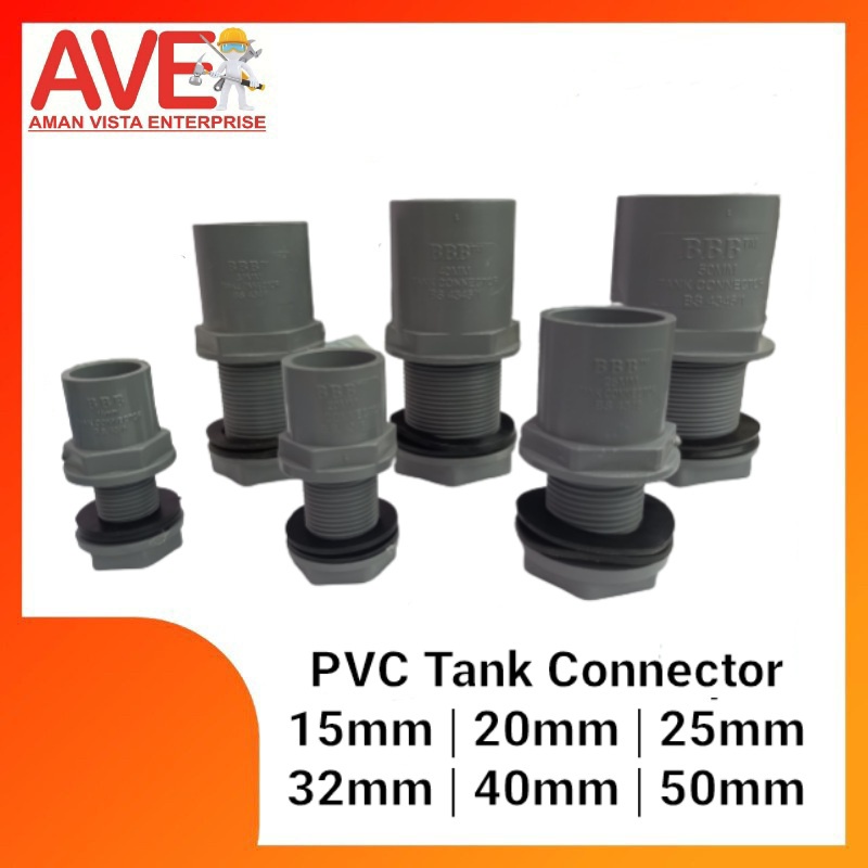 PVC Tank Connector 15mm 20mm 25mm 32mm 40mm 50mm Shopee