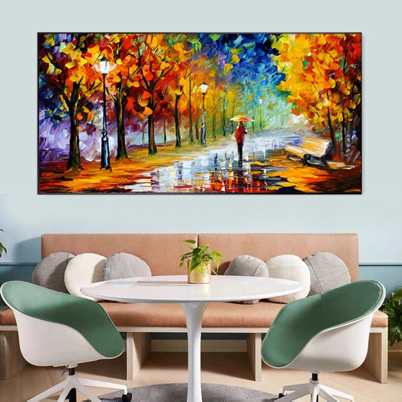 Street Landscape Oil Painting Poster Paintings Abstract Paintings Color ...