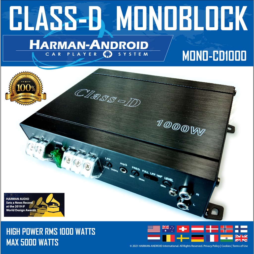 KERETA Class D Monoblock Amplifier Shopee Malaysia