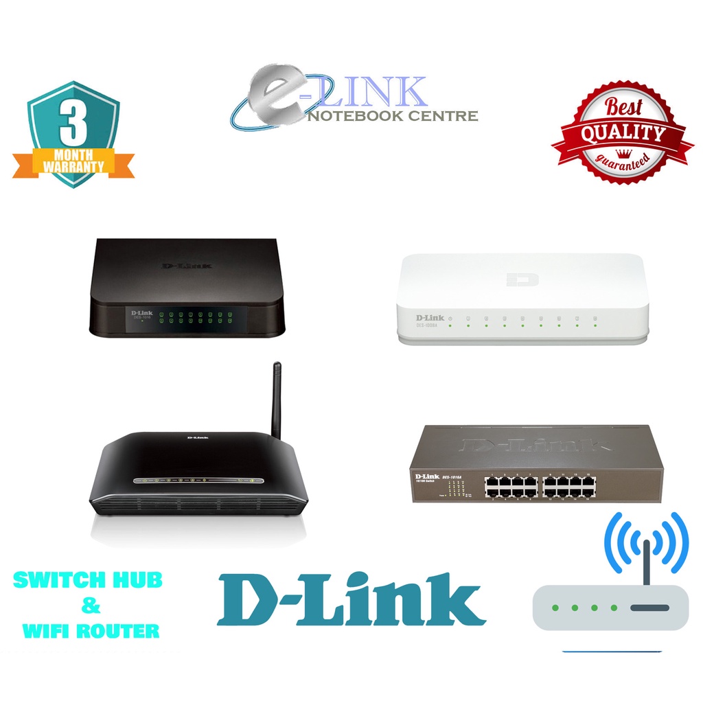 D-LINK SWITCH HUB & WIFI ROUTER ( REFURBISHED OR USED ) | Shopee Malaysia