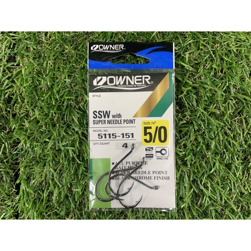 Owner 5315SD SSW Side Drifting Super Needle Point Octopus Hook – High Carbon Steel, Offset Point For Better Hooksets