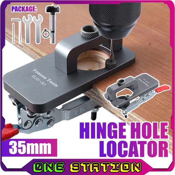 Guide De Perçage Pour Charnières 35/40mm – Gabarit De Localisation – Noir – ABS