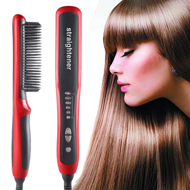 Electronic Hair Straightener Portable For Wet And Dry Straightening Ceramic Hair Styling Shopee Malaysia