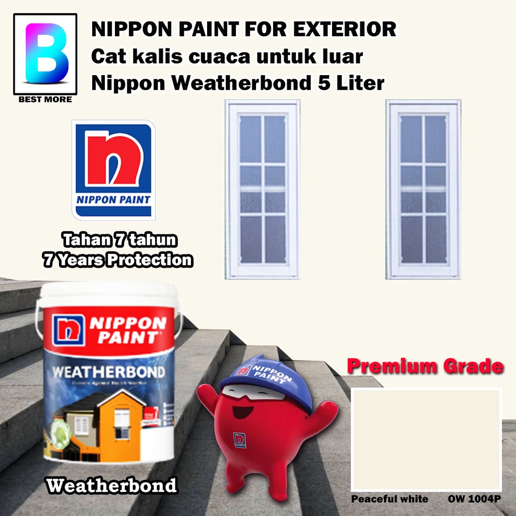 Nippon Paint Weatherbond Exterior collection 5 Liter Peaceful White