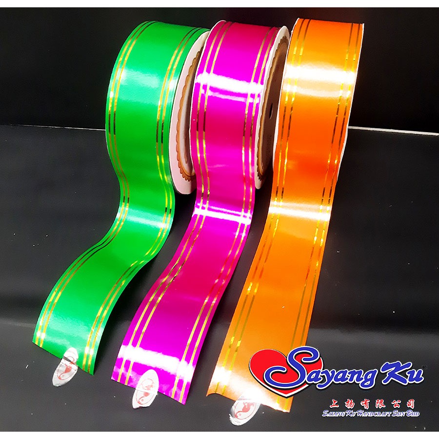 POLYPROPYLENE / PP RIBBON GOLD EDGE 38MM ( 1.5 INCH ) | Shopee Malaysia