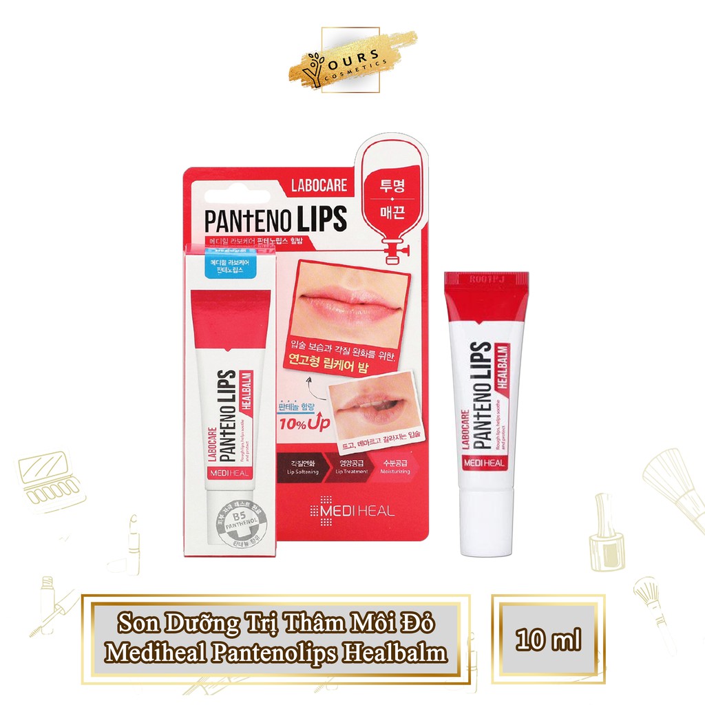 [Auth Korea] Mediheal Labocare Pantenolips Red Lip Balm Healbalm 10ml