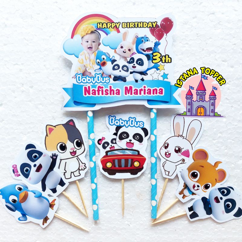 STANDART / CUSTOM Cake Topper Babybus Theme / Birthday Topper / Babybus ...