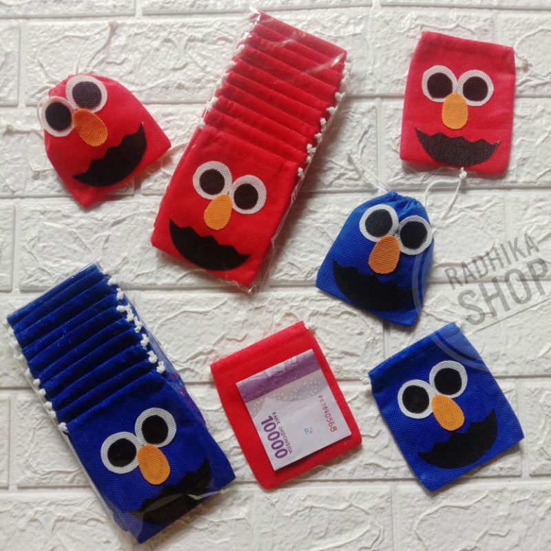 Elmo Character Drawstring Eid angpau Envelope (Price Expand) | Shopee ...