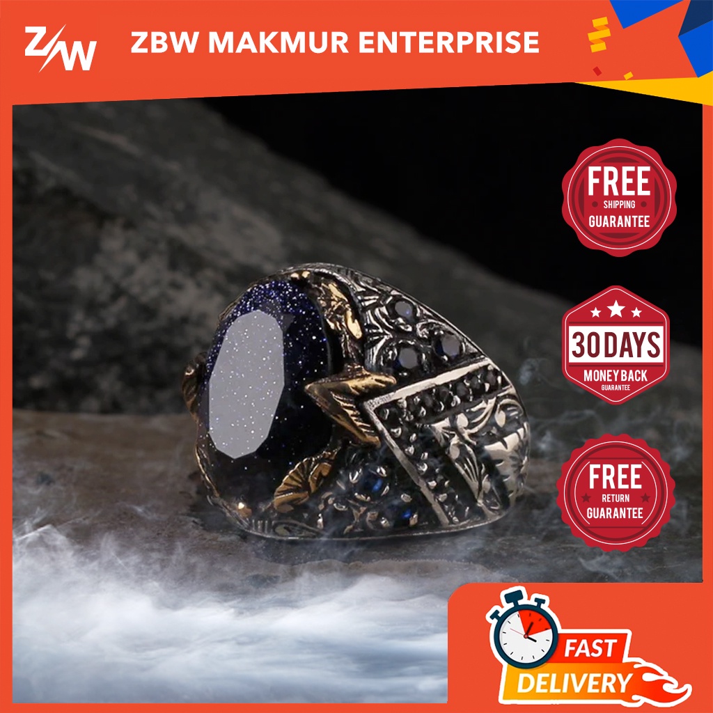 BUATAN TURKI ORIGINAL Perak 925 Sterling, Cincin Buatan Tangan, STAR