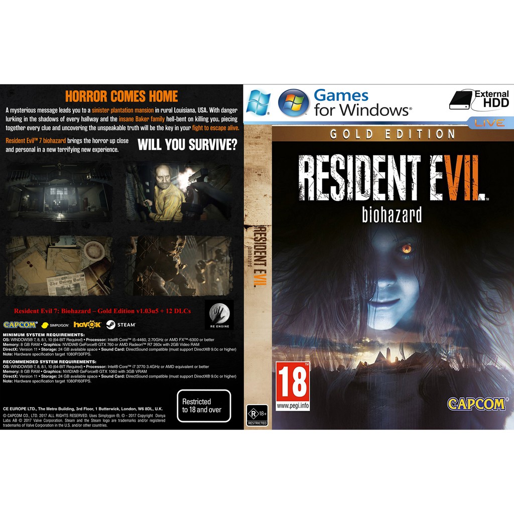 Resident Evil 7 - Biohazard Gold Edition PC GAME Offline [Pendrive  INSTALLATION] | Shopee Malaysia