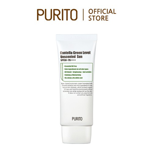 Purito Centella Green Level Unscented Sun 🌿 SPF50+ PA++++ 60ml *Free 2