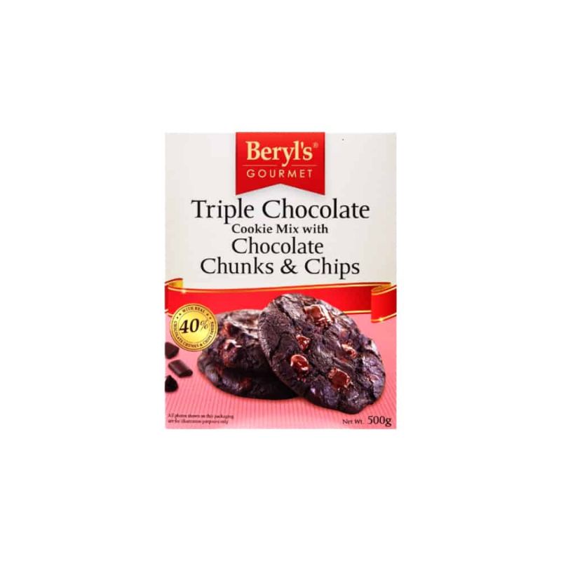 Beryl's Gourmet Triple Chocolate Cookie Mix With Chocolate Chunks&Chips ...