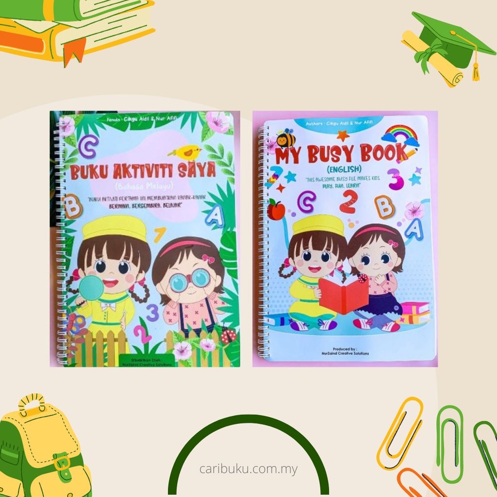 BUKU AKTIVITI SAYA \ MY BUSY BOOK | Saiz A4 | Mommy Happy | Shopee Malaysia