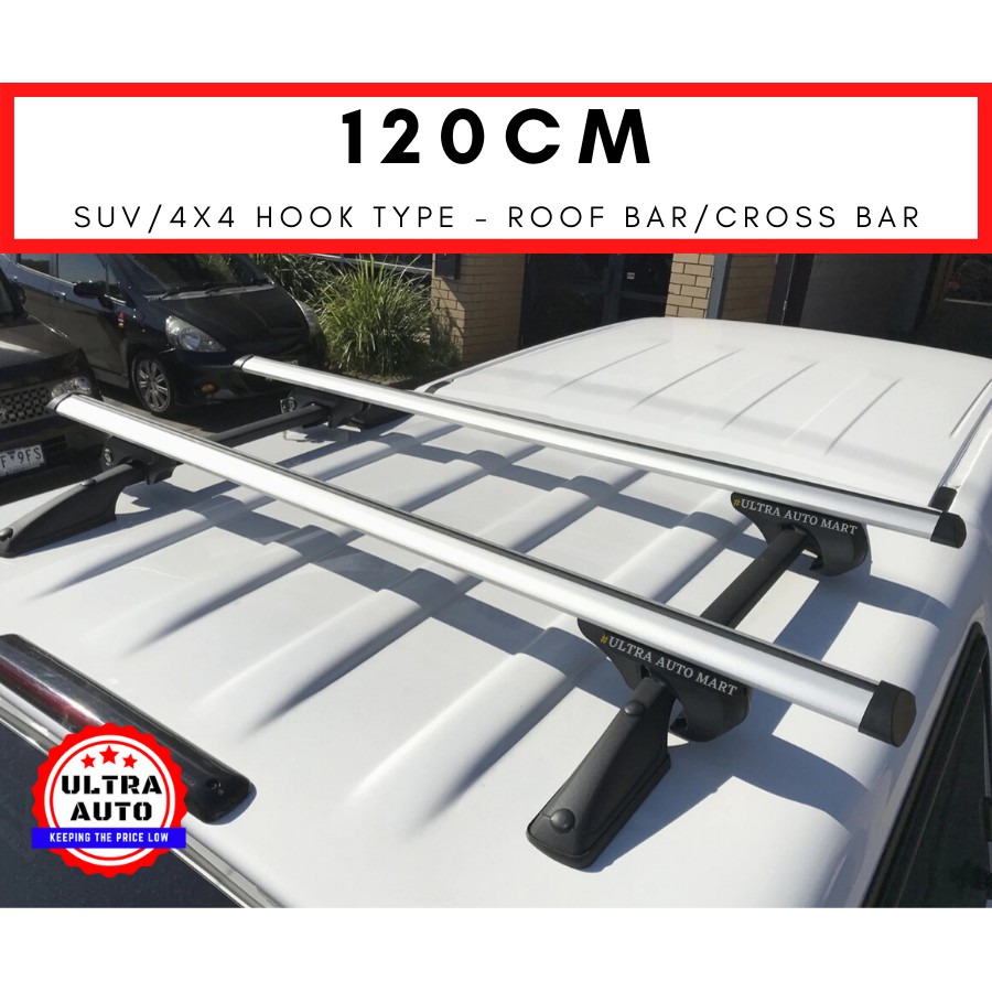 120CM Roof Rack Cross Bar Luggage Carrier Wing Bar Carrier Box (Hook ...