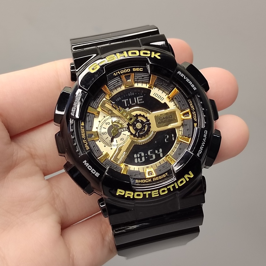 G shock black and cheap gold original