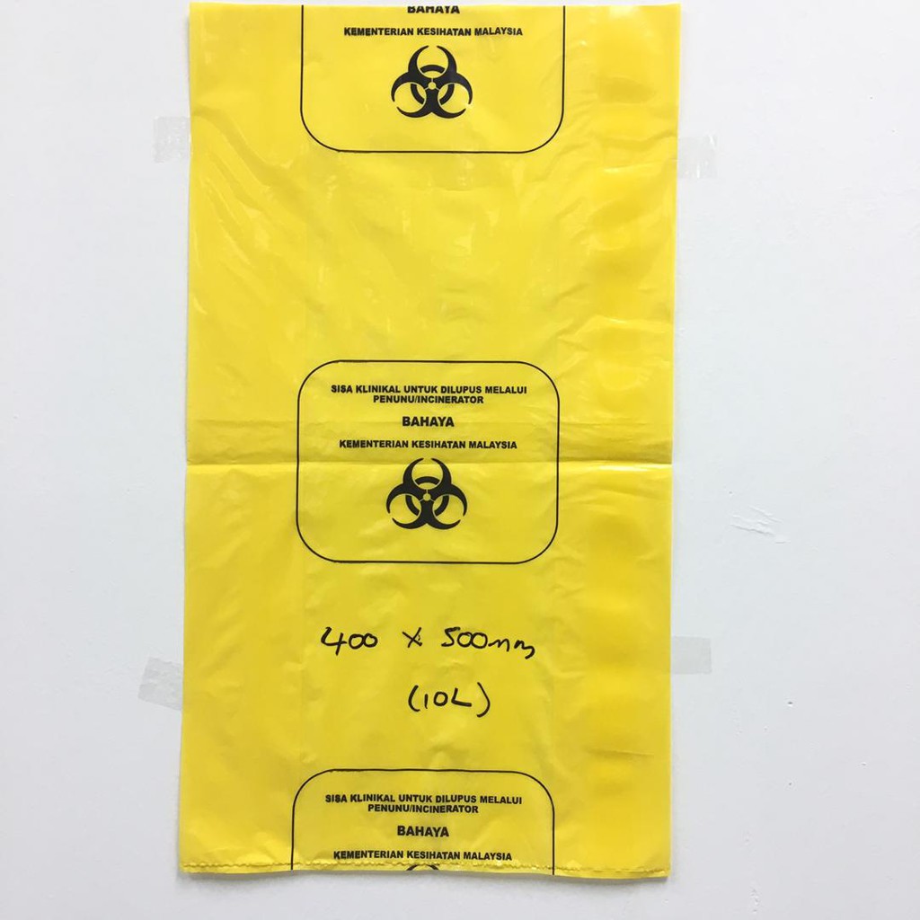 Bio Hazard Yellow Plastic Bag 10L/15L (1pc) Shopee Malaysia