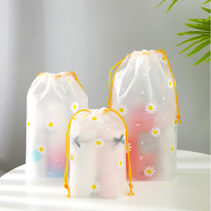 Portable Transparent Waterproof Drawstring Bag Cartoon Travel Luggage ...