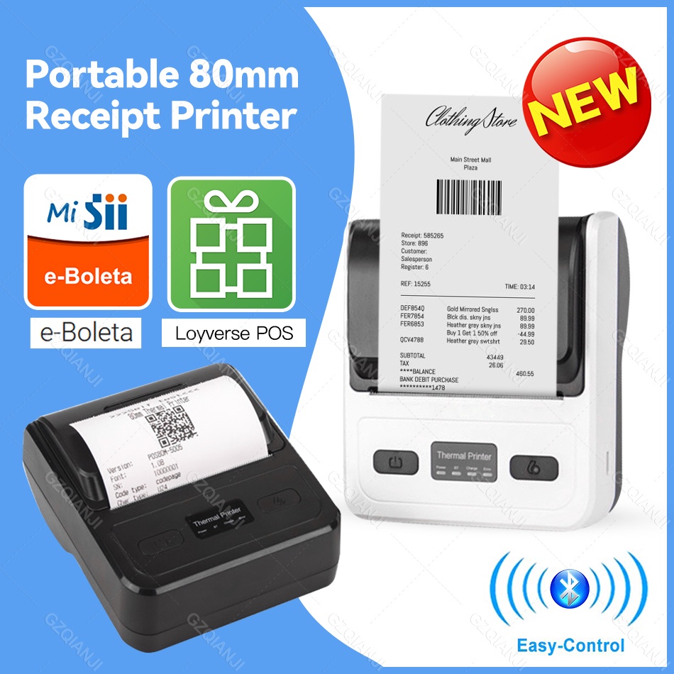 Goojprt Thermal Printer 80mm Receipt Printer Resit Printer Bluetooth Phone Barcode Printer 0991